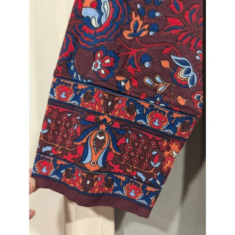 Coolibar Oceanside Tunic Sheath Dress UPF 50 Floral Women’s Sz M Beach Maroon